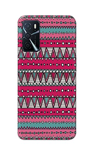Image of Printed Hard Back Cover Case for Oppo A16 | Oppo A16s Back Cover (Geometric Vintage Pattern) -1803