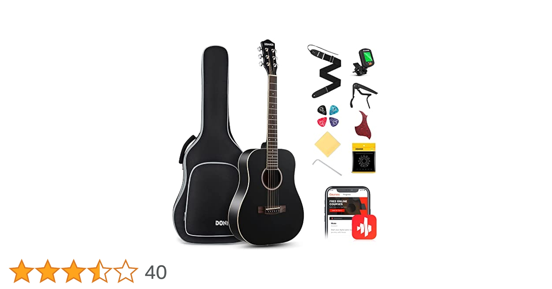 Amazon | Donner アコースティックギター 初心者セット