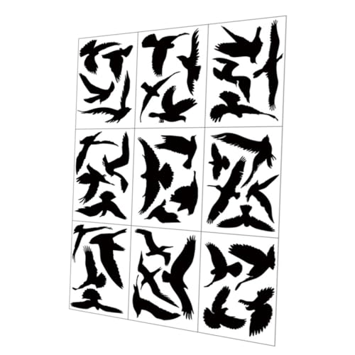 SOIMISS 9 hojas Pegatinas Anticolisión Ventanas Pájaros Adhesivas Estáticas Hummingbird Negro Resistente la Intemperie Protección Cristales Seguridad Aves