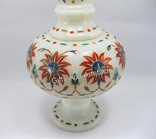 Vase de fleurs déco intérieur pierre semi-précieuse 20,3 cm