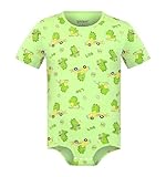 Landofgenie Men One Piece Pajamas Cute Print Romper Bodysuit Tops Plus Size Onesie Green M