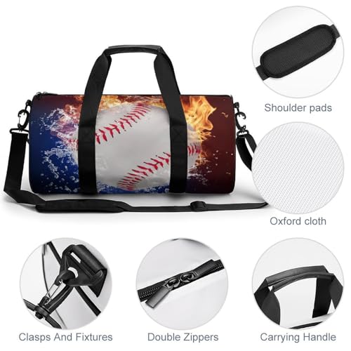 Sac de sport Eau Feu 45cm format duffel compact pour gym et week-end