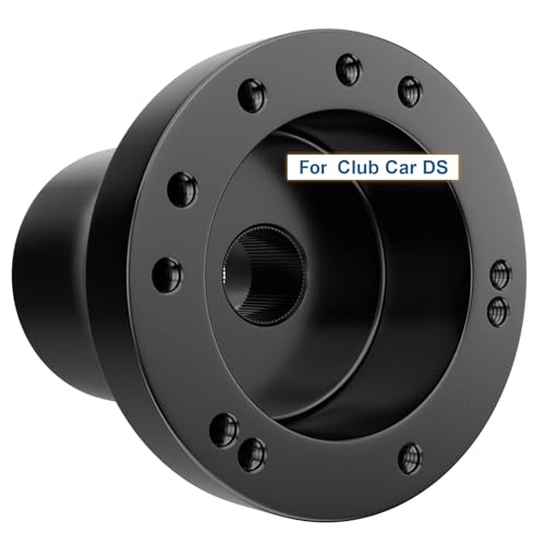 CLUBRALLY Golf Cart Steering Wheel Adapter for Club Car DS with 5-6 Holes Steering Wheel-Black