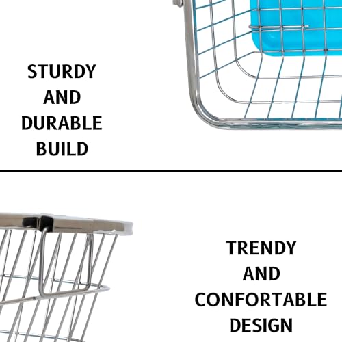 Image of flymore 360 Degree Stainless Steel Utensil Basket, Drainer Dish Drainer Basket with Tray for Kitchen Vessel Drainer Rack, Dish Drying Rack with Tray and Cutlery Holder