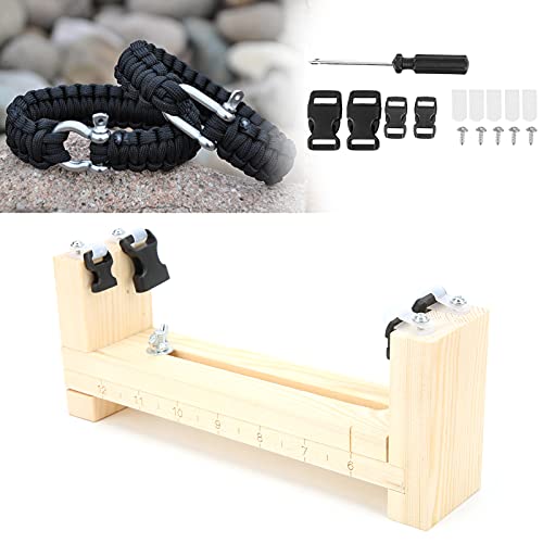 Jwthee Paracord Jig, Adjustable Paracord Bracelet Jig, Paracord Braiding Weaving Craft Tool Kit Wood Bracelet Braiding Tool - Image 4