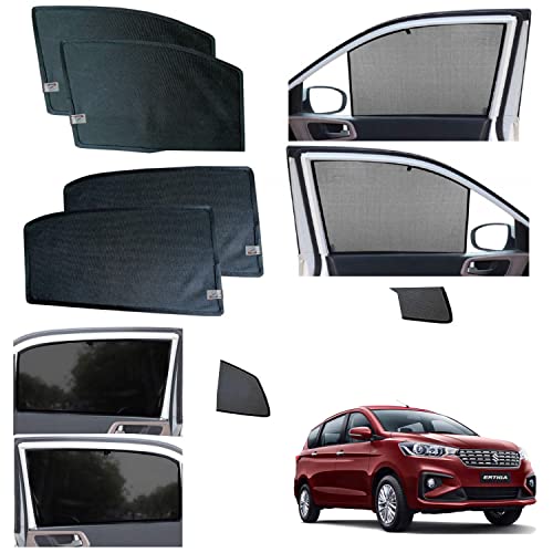 Image of WolkomHome car Fix Curtain Window Shades Half Curtains Sunshade for Ertiga 2020 Set of 6