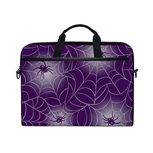 Regalo de Halloween: bolso bandolera morado para portátiles de 14 a 15,4 pulgadas