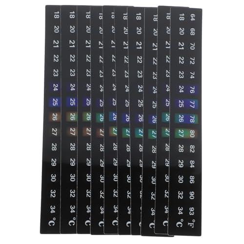 HANABASS 10Pcs Self Adhesive Aquarium Thermometer Sticker Liquid Temperature Display for Fish Tank Brewing and Design