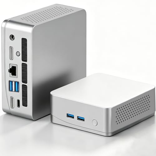 Mini-PC 3200U (bis zu 3 5 GHz) 8 GB RAM 256 GB SSD Win11 WLAN5/Bluetooth /RJ45 LAN 1000M/USB*4/USB-C*2/HDMI*2 4K@60Hz Dual-Monitor-Ausgabe ultraleicht leise 4-6W energieeffizienter Mini-PC