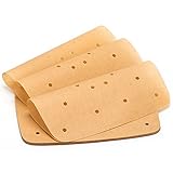 Macood Air Fryer Parchment Paper 100 Pcs 8.5 Inch Unbleached Square Perforated Paper for Air Fryers/