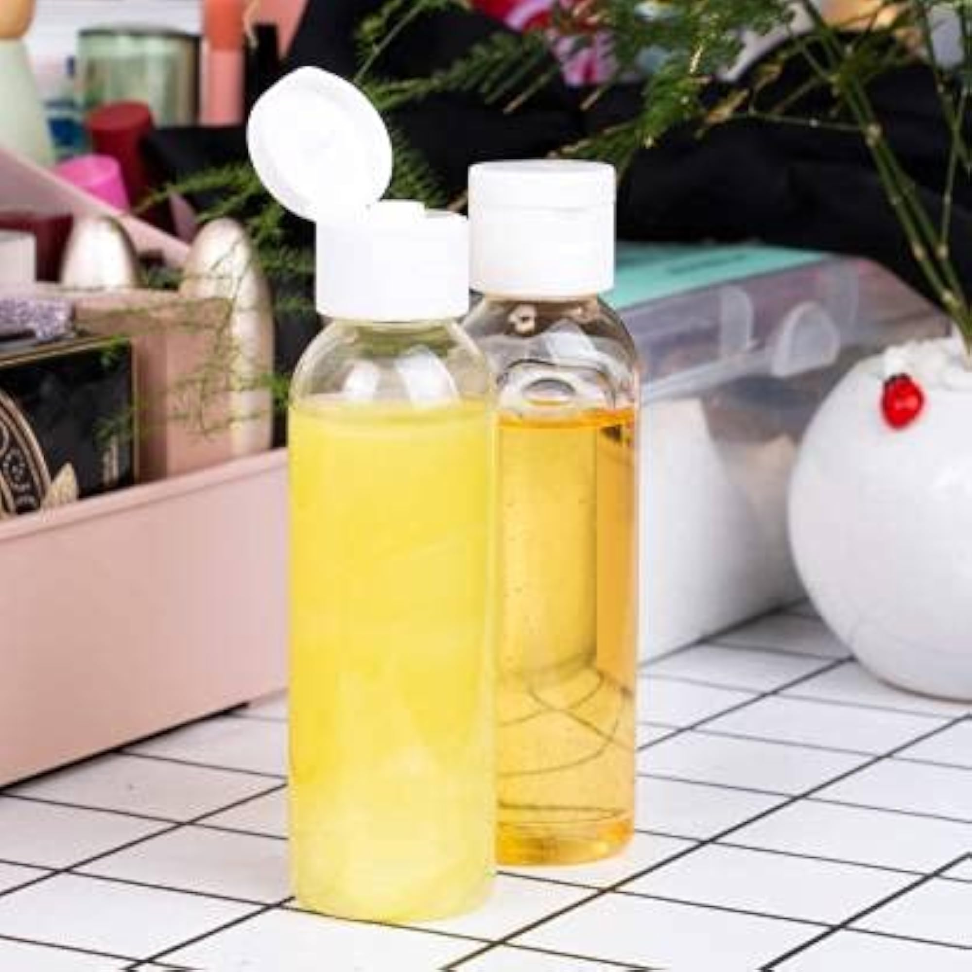 100ml Empty Clear Plastic Bottles, Refillable Travel Size Containers