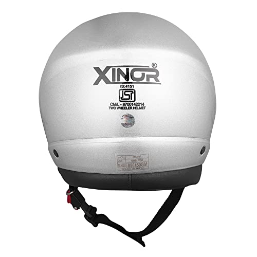 Image of Open Face Motorcycle Helmet for Men & Women | ISI Certified | Lightweight Helmet with Clear Visor - Medium