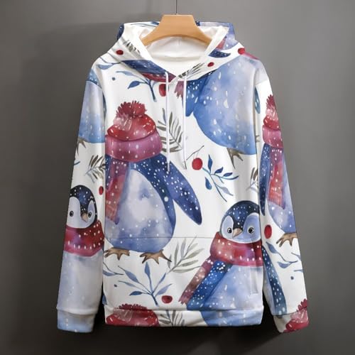 Sweat à Capuche Pingouin Idéal pour Vos Week-ends Cocooning et Sorties Décontractées - 5