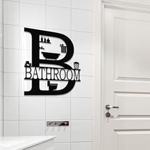 Xortmetalbathroomwalldecorfarmhousemetalbathroomwallartfunnybathroomsignformodernhomehangingdecorationsblack12x14inch Urban Country Home Decor Xort metal bathroom wall decor farmhouse metal bathroom wall art funny bathroom sign for modern home hanging decorations black 12 x 14 inch urban country home decor