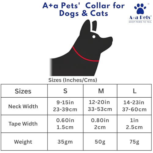 Image of A+a Pets' Beachy Vibes' Collar for Dogs & Cats | Adjustable Waterproof for All Breeds (Blue, L)