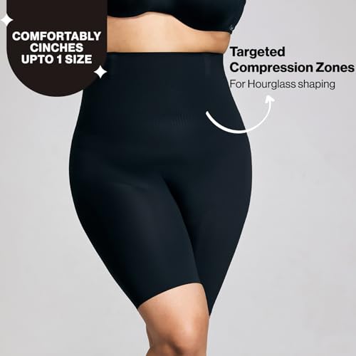 Image of NYKD by Nykaa Bonded Seamless Tummy and Thigh Shapewear | High Waist, Regular fit -NYSH31