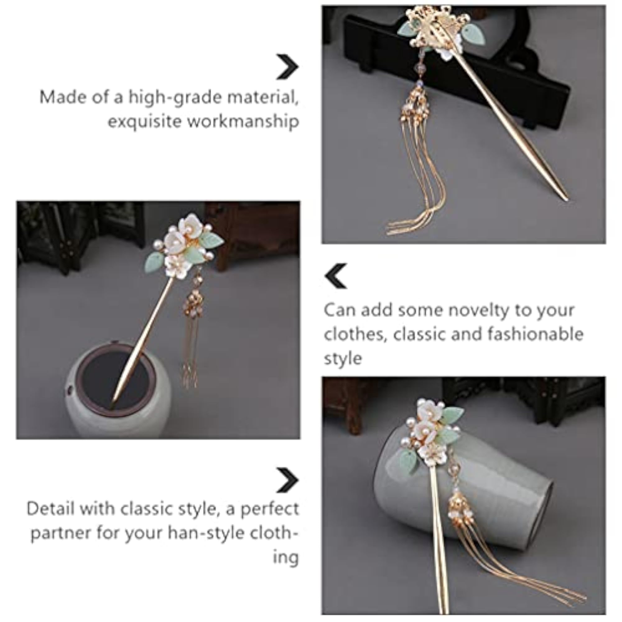 Vintage Pearl Flower Hair Pins Set, 2PCS
