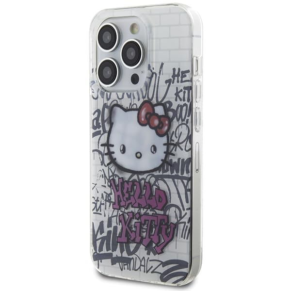 Coque iPhone 13 Pro Hello Kitty On Bricks coque rigide IML protection blanche 6.1 pouces - 2