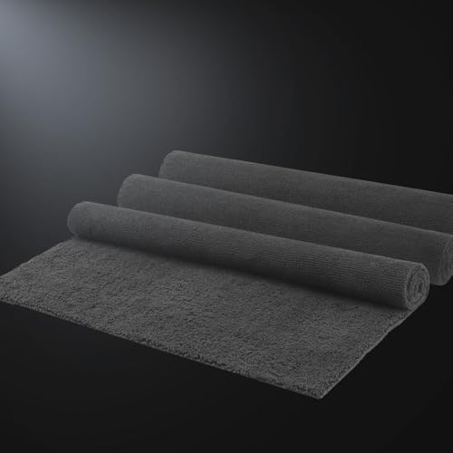 Image of SPTA Microfiber Cleaning Towel, Microfiber Cleaning Cloth for Car Washing, 12 Pack Streak-Free, Ultra Absorbent, Washable for All Purpose Terry Microfiber Towels, 16.1in x 16.1in, 350GSM, Grey-MT038