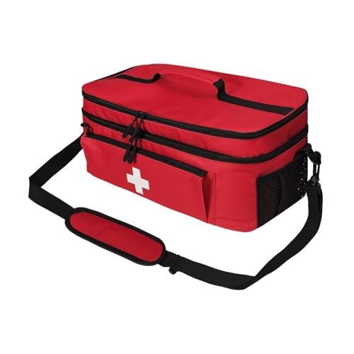 LIXSAZSE Bolsa organizadora para botiquines de emergencia de viaje, tamaño 75 x 6 pulgadas, para almacenamiento diario, fabricada con forro impermeable poliéster y rellena algodón PE para mayor
