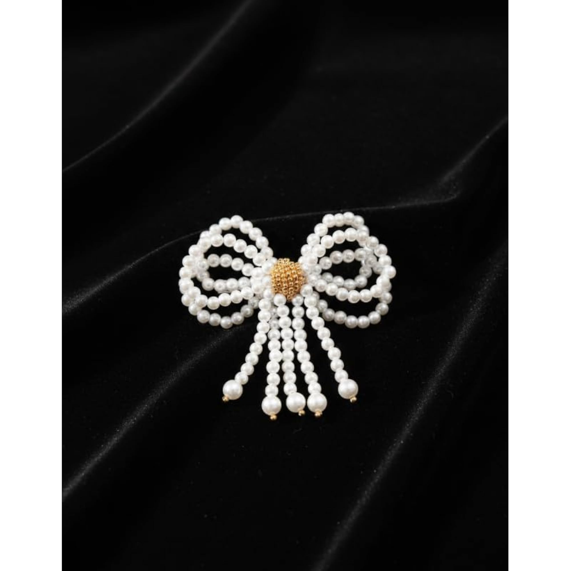 Elegant Pearl Bow Hair Clip for Women