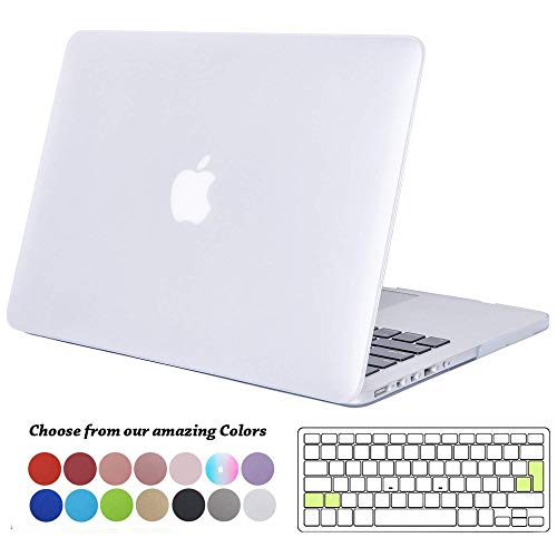Tecool Funda para MacBook Pro 13 Pulgadas con Retina Display, Plástico Dura Case Mate Carcasa con Tapa del Teclado para 2013-2015 MacBook Pro 13.3 Pulgada (Modelo: A1502/ A1425) - Mate Transparente