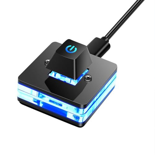 Pulsante di commutazione per computer desktop, telecomando esterno, avvia, scheda madre, prolunga con interruttore della luce a LED