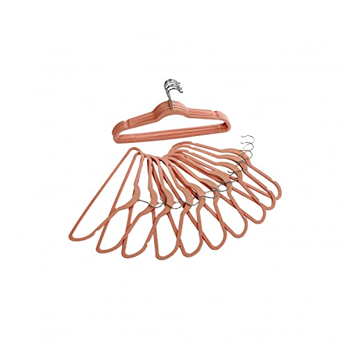 Oypla Pack of 20 Pink Non-Slip Space Saving Velvet Clothes Garment Coat Suit Hangers