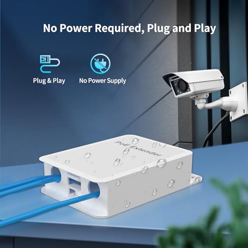 Image of Outdoor Gigabit PoE Extender 1 in 4 Out, NICGIGA 5 Port 802.3af /at /bt PoE Waterproof Repeater, Vlan, Extend 100 Meters(328 ft), Power Over Ethernet PoE Splitter.