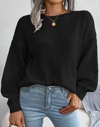 Fall Sweaters for Women Lightweight, Honeycomb Long Sleeve, Crewneck, Textured Knit, Womens Fall Fashion 2025