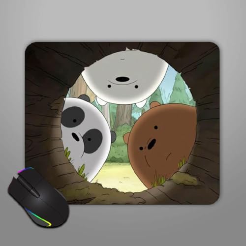 Image of Cute Mouse Pad - Printed Mousepad with Anti-Slip Rubber Base & Smooth Mouse Control for Laptop, Gaming, Notepad, Desktops (The Three Cuties)