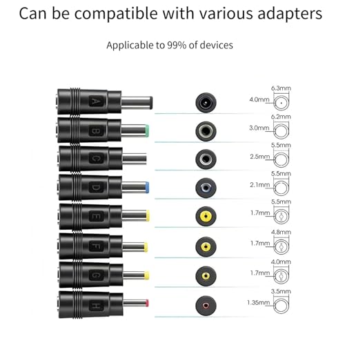 Cable USB C PD 100W con pantalla digital LED y adaptadores intercambiables para portátiles 4