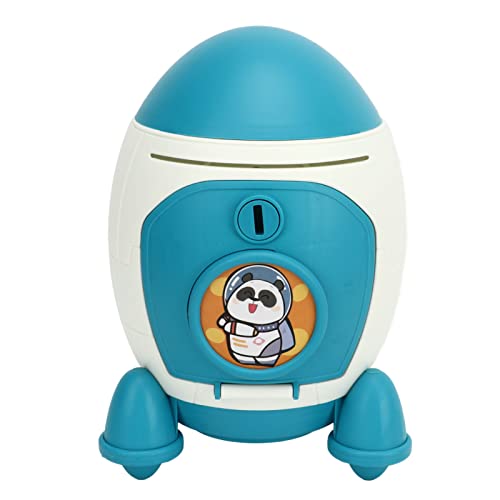 Sorandy Cartoon Space Themed Piggy Bank for Kids - Large Capacity Money Saving Box With Sticker & Key for Boys Girls Room Decor (Type 1)