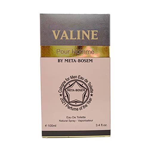 Meta-Bosem Valine Cologne For Men Eau De Toilette Natural Spray | Fruity And Floral Scent | Elegant And Classic Fragrance, For All Skin Types | Casual And Formal Wear, 3.4 Fluid Ounce/100 Ml #TOP5