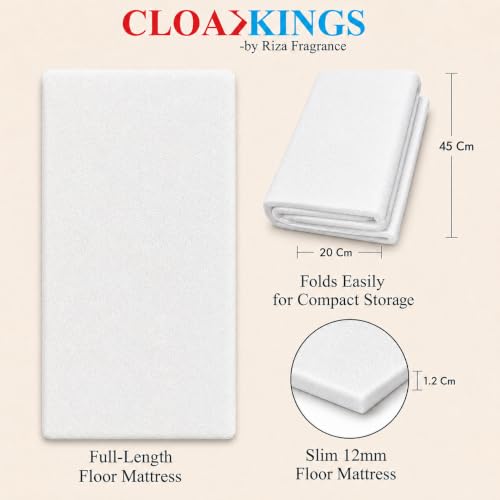 Image of Portable Foam Mattress for Floor Sleeping | 12 mm High-Density White Foam Sheet | Lightweight Roll-Up Travel Mattress for Home, Guest, Yoga, Camping, Hostel & Meditation