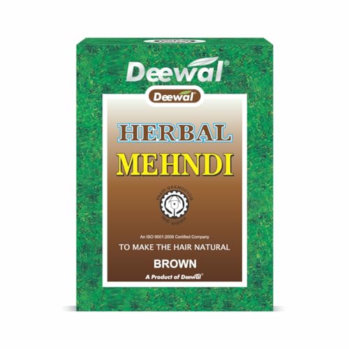 Image of Deewal Herbal Khadi Mehndi for Unisex, 160g - Brown (Pack of 2)