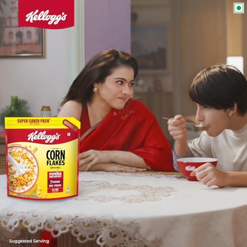 Image of Kellogg's Corn Flakes Original 1.2kg /1.15kg | Power of 5: Energy, Protein, Iron, IMMUNO NUTRIENTS, Vitamins B1, B2, B3 & C| Corn Flakes, Breakfast Cereal