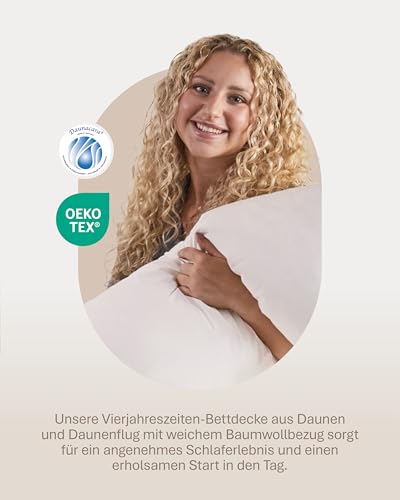 Daunendecke 200 x 220 cm Vitalobett Vierjahreszeiten Bettdecke
