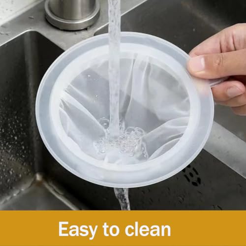 COAFTUG 4 Stück Feines Sieb Küche Nylon 200/300/400/450 Maschen Fine Filter Sieve Küchensieb Likörfilter Weinfilter Feinmaschig Siebfilter Weinsieb Strainer Passiersieb für Saft, Milch, Kaffee liquid