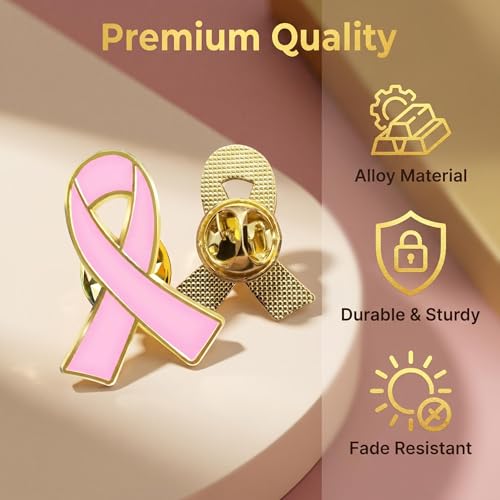Image of Awareness Enamel Lapel Pin - Nickel and Gold Plated Ribbon Pin - Prevention and Awareness Ribbon - Jewelry Brooch Pin with Secure Clutch Back