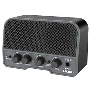 LEKATO Mini Guitar Amp Rechargeable Electric Guitar Amplifier 5W, Clean/Overdrive,Bluetooth Guitar Amp Portable Guitar Amp for Daily Practice,Black