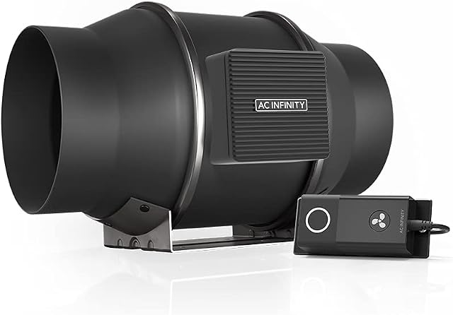 AC Infinity CLOUDLINE S6, Quiet 6 Inline Duct Fan with Speed Controller - Ventilation Exhaust Fan for Heating Cooling Booster, Grow Tents, Hydroponics