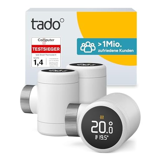 tado Smartes Heizkörperthermostat X – Trio Pack, Heizungssteuerung per App und Smart Speaker (Alexa, Siri, Google Assistant), Energie sparen, DIY Installation