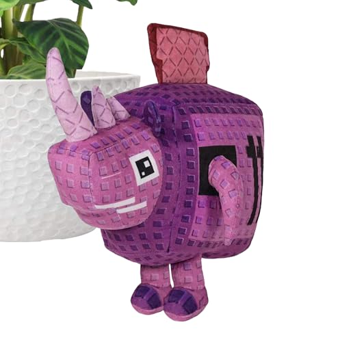 Duqulle Peluche - Muñeco de Rinoceronte de 25 cm, Personaje de Videojuego Adorable - Muñeco de Peluche con Diseño de Tostadora - para Guardería, Dormitorio, Sala de Estar, Hogar, Coche, Exhibición