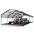 20x26 FT Heavy Duty Metal Carport, 2-Car Garage with Structural Reinforcement, Galvanized Steel Roof, Ground Anchors, Snow/Wind Resistant Carports, Fits Pickups, Trucks, RVs, Boats