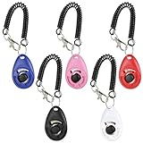 NETTEMPT 5 Pack Dog Clicker, Pet Training Clicker with Wrist Strap