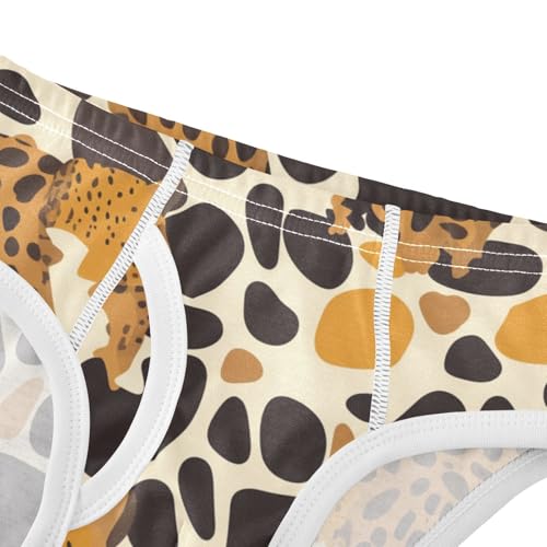 KLL Abstract Leopard Cheetah Skin Shapes Toddler Boy Comfort Briefs Breathable Undies4