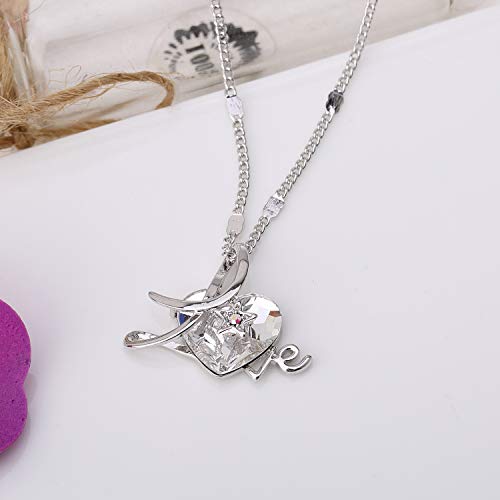 KRUCKEL Let Me Love You White Gold plated Necklace...