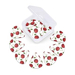 Pack de 12 médiators pour guitare Cherry Fruit Picks pour guitare électrique Guitare acoustique Diverses guitares - Les Beatles, Paul McCartney, John Lennon, RIngo Starr, George Harrison Pack de 12 médiators pour guitare Cherry Fruit Picks pour guitare électrique Guitare acoustique Diverses guitares – Image 5