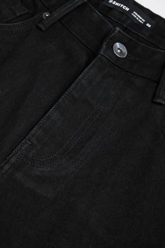 Image of SNITCH Men Jeans Casual Wear | Straight Fit Full Length Button & Zip Closure | 100% Cotton Denim Fabric Durable & Breathable for Streetwear & Daily Outings